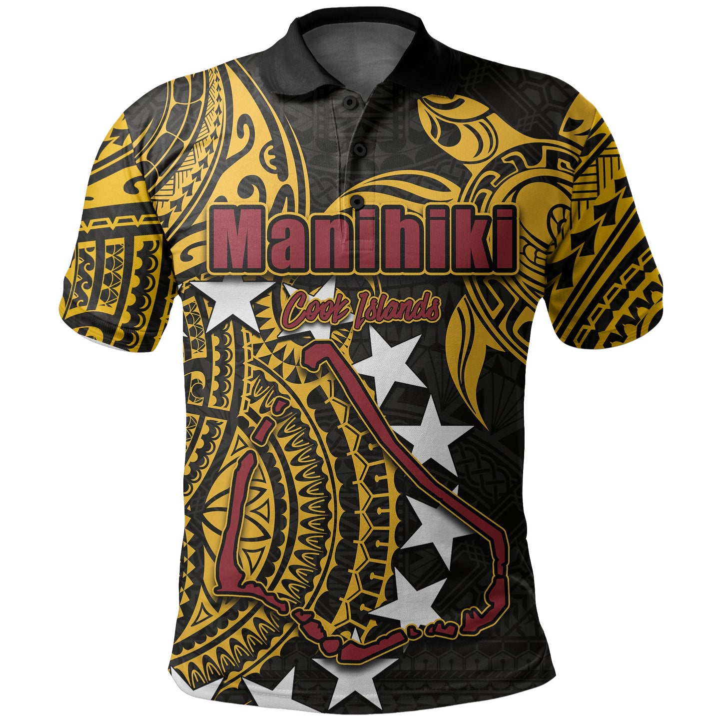 Cook Islands Polo Shirt Manihiki Shirt All Over Print