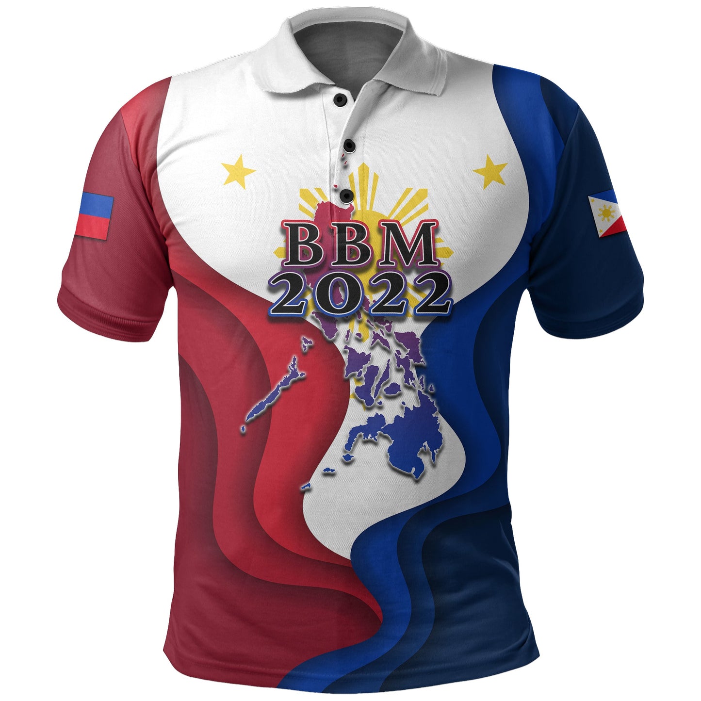 Philippines Polo Shirt BBM 2022 Flag Style