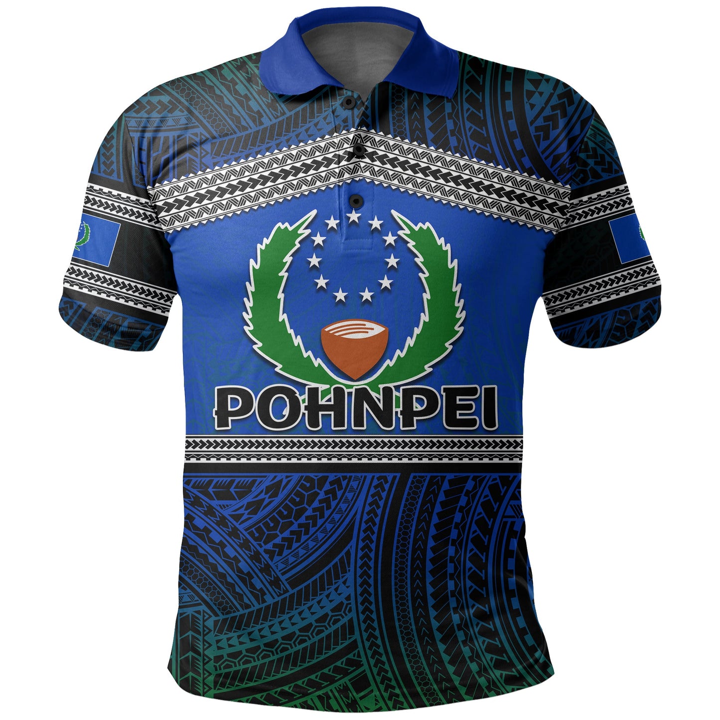 Custom Personalised Pohnpei Polo Shirt Polynesian Patterns