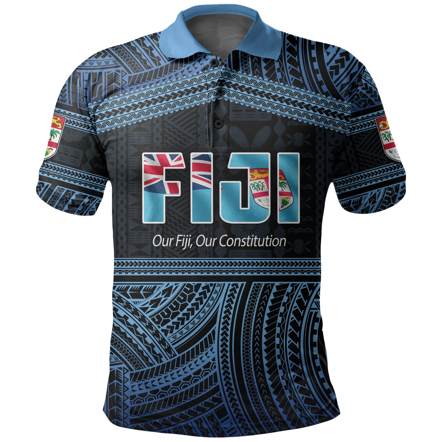 Fiji Constitution Day Polynesian Patterns Polo Shirt