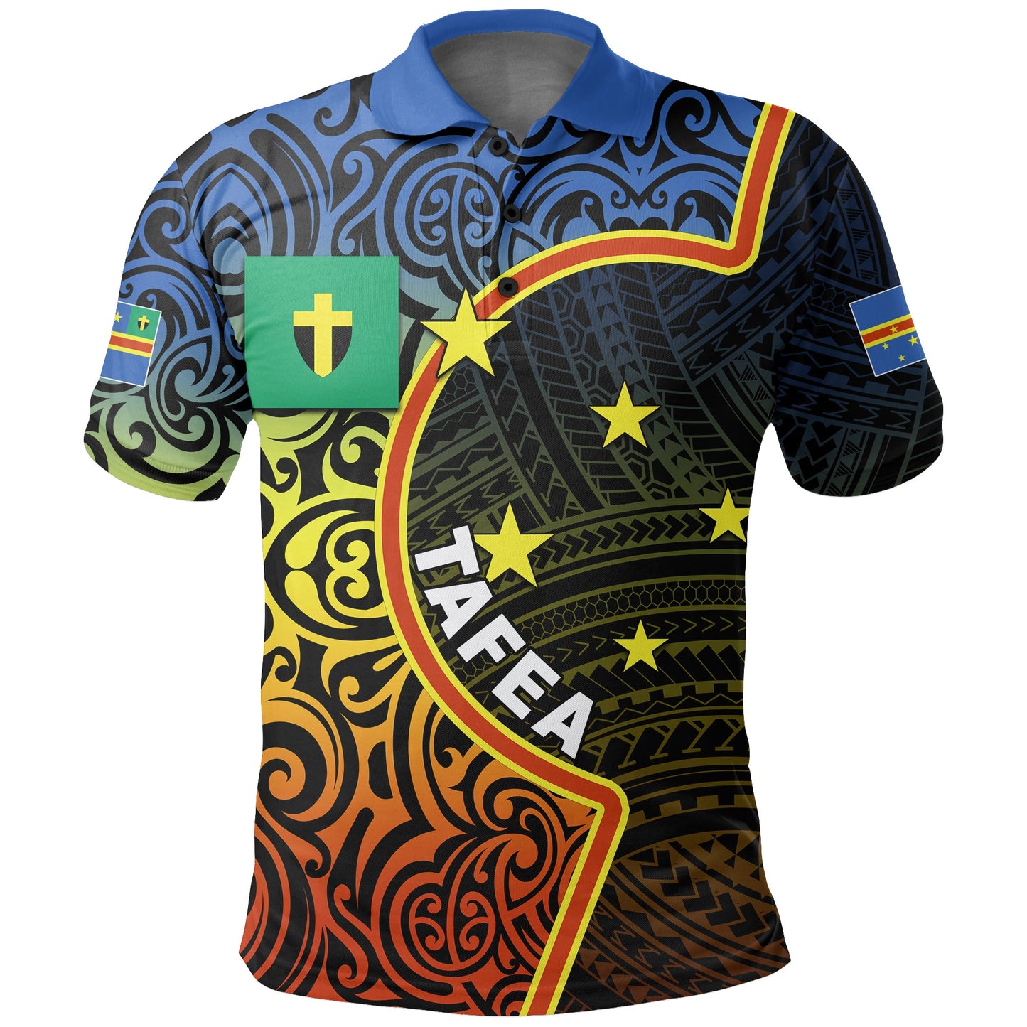 Tafea Day Polo Shirt Of Vanuatu Polynesian Flag Color
