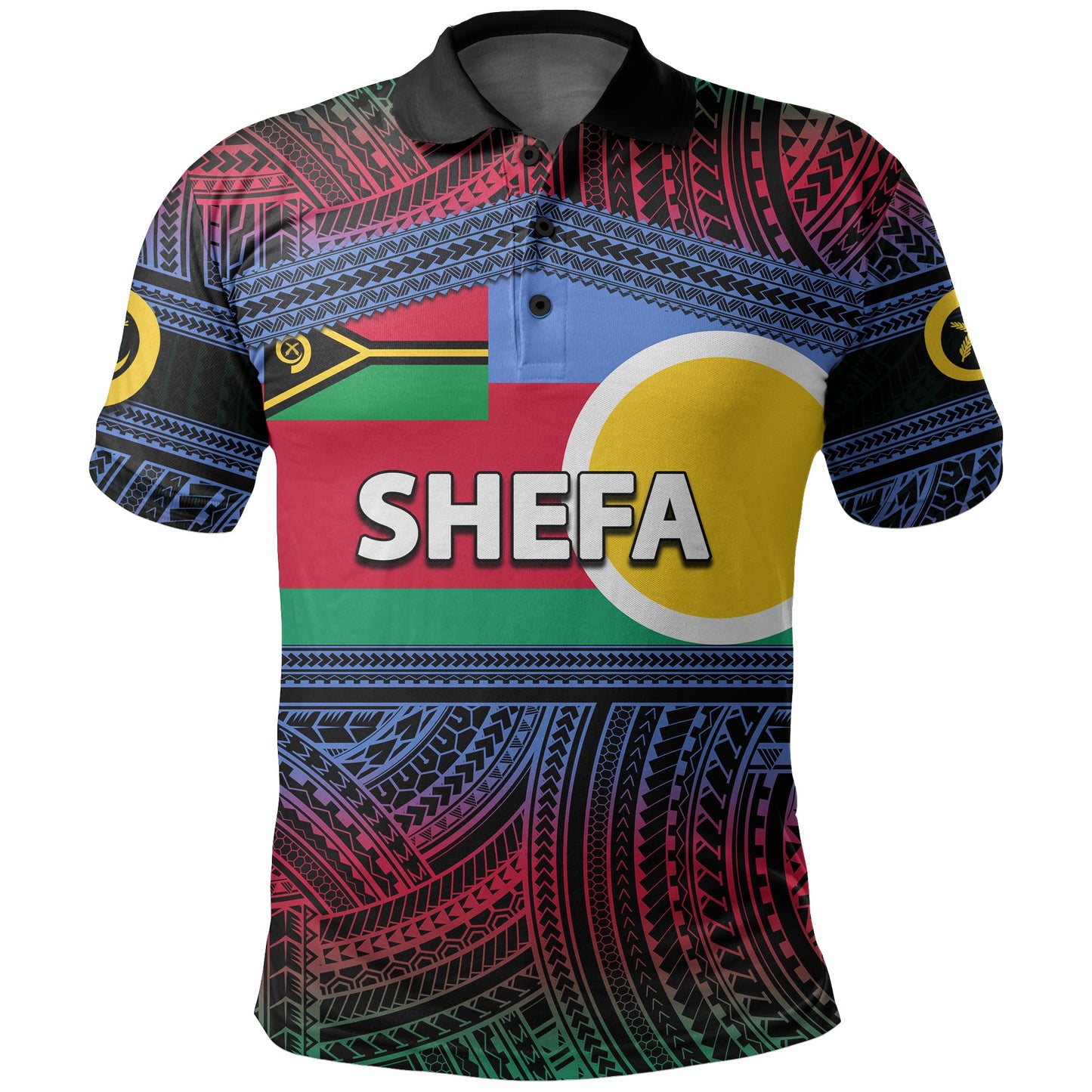 Custom Personalised Shefa Province Polo Shirt Of Vanuatu Polynesian Patterns