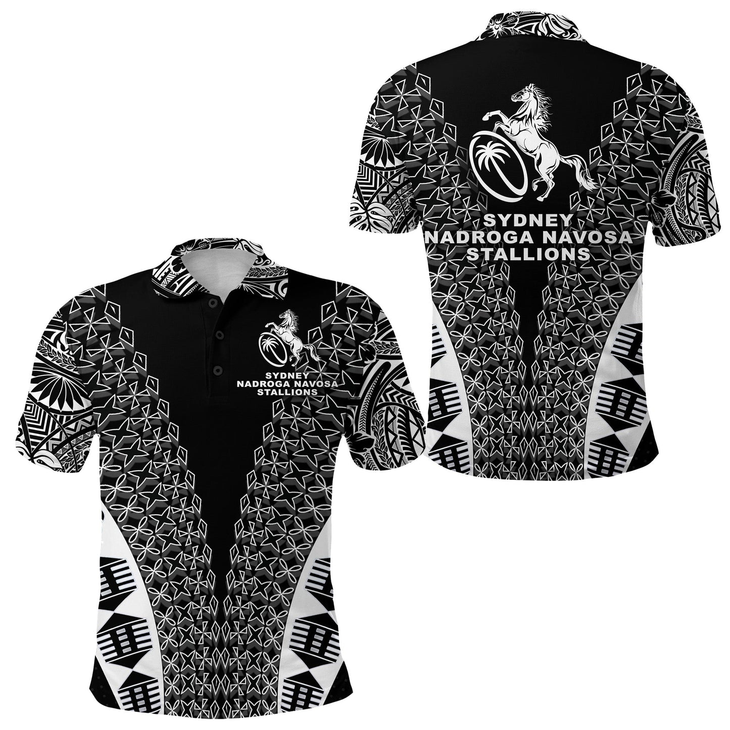 Fiji Rugby Polo Shirt Sydney Nadroga Navosa Stallions Tapa Vibes