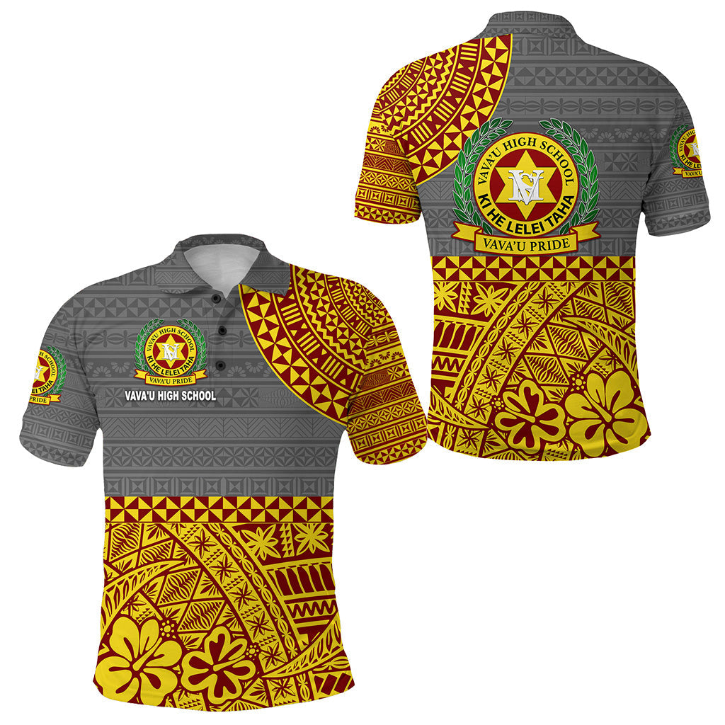 Tonga Vava'u High School Polo Shirt Kupesi Vibes - Grey