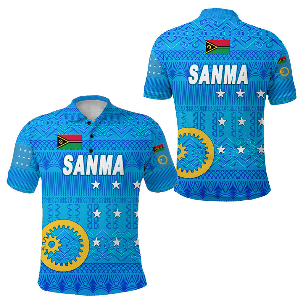 Sanma Province Polo Shirt Vanuatu Pattern Traditional Style