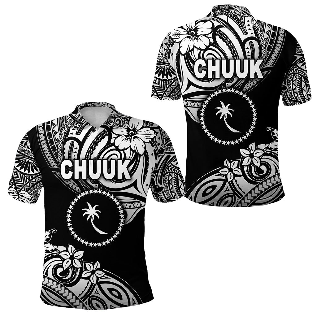 FSM Chuuk Polo Shirt Unique Vibes - Black