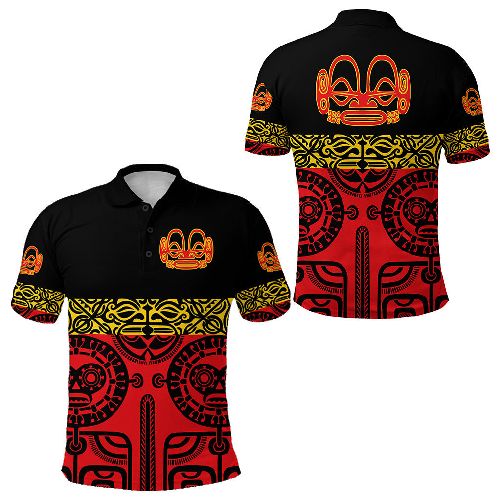 Marquesas Islands Polo Shirt Marquesan Tattoo Special Style - Red