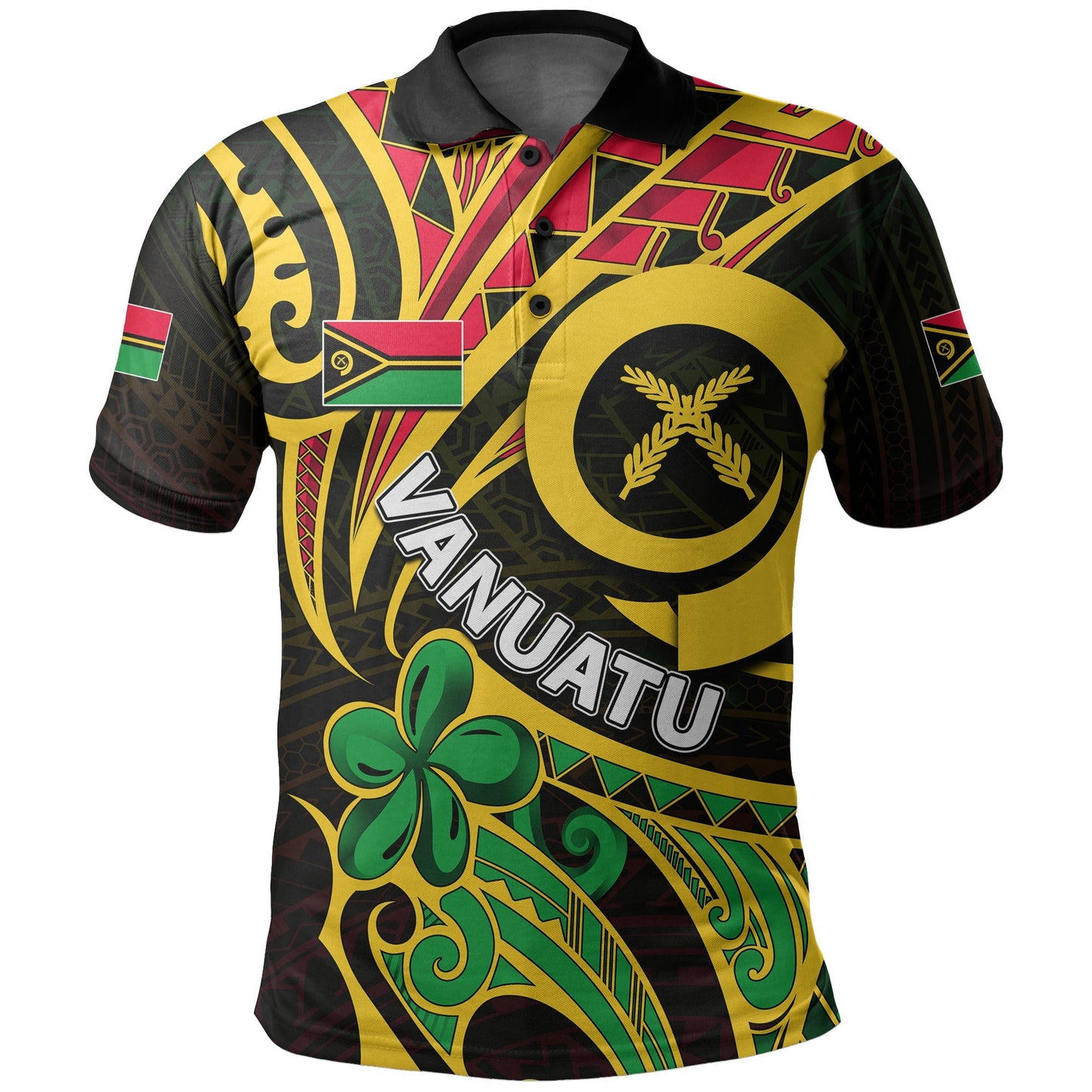 Vanuatu Polo Shirt Tribal Tattoo No.2