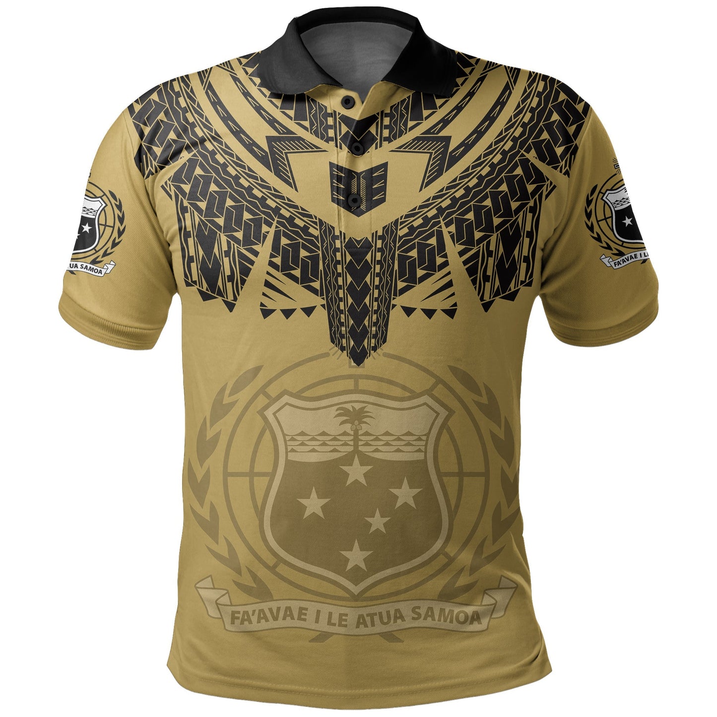 Samoa Tribal Tattoo Coat Of Arms Polo Shirt No.2