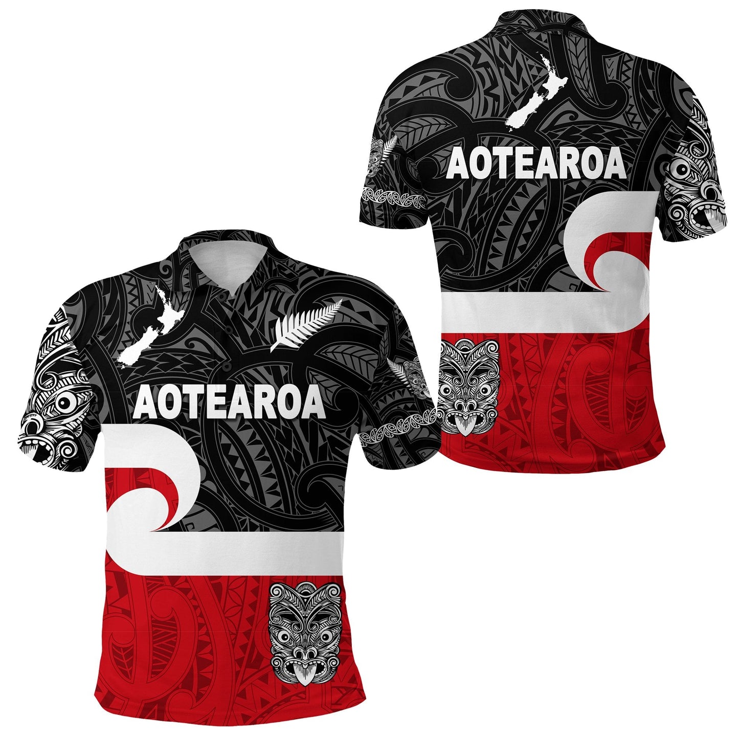 Maori Aotearoa Haka Polo Shirt New Zealand Simple
