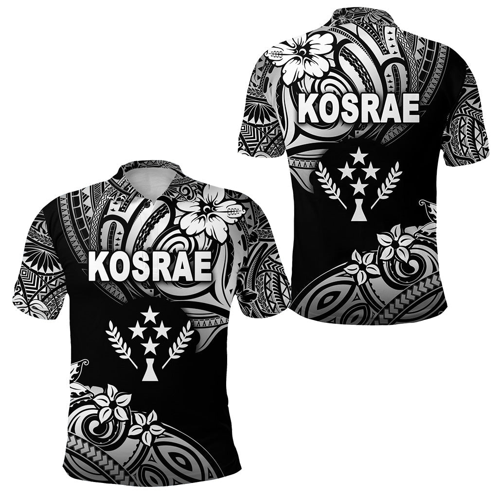 FSM Kosrae Polo Shirt Unique Vibes - Black