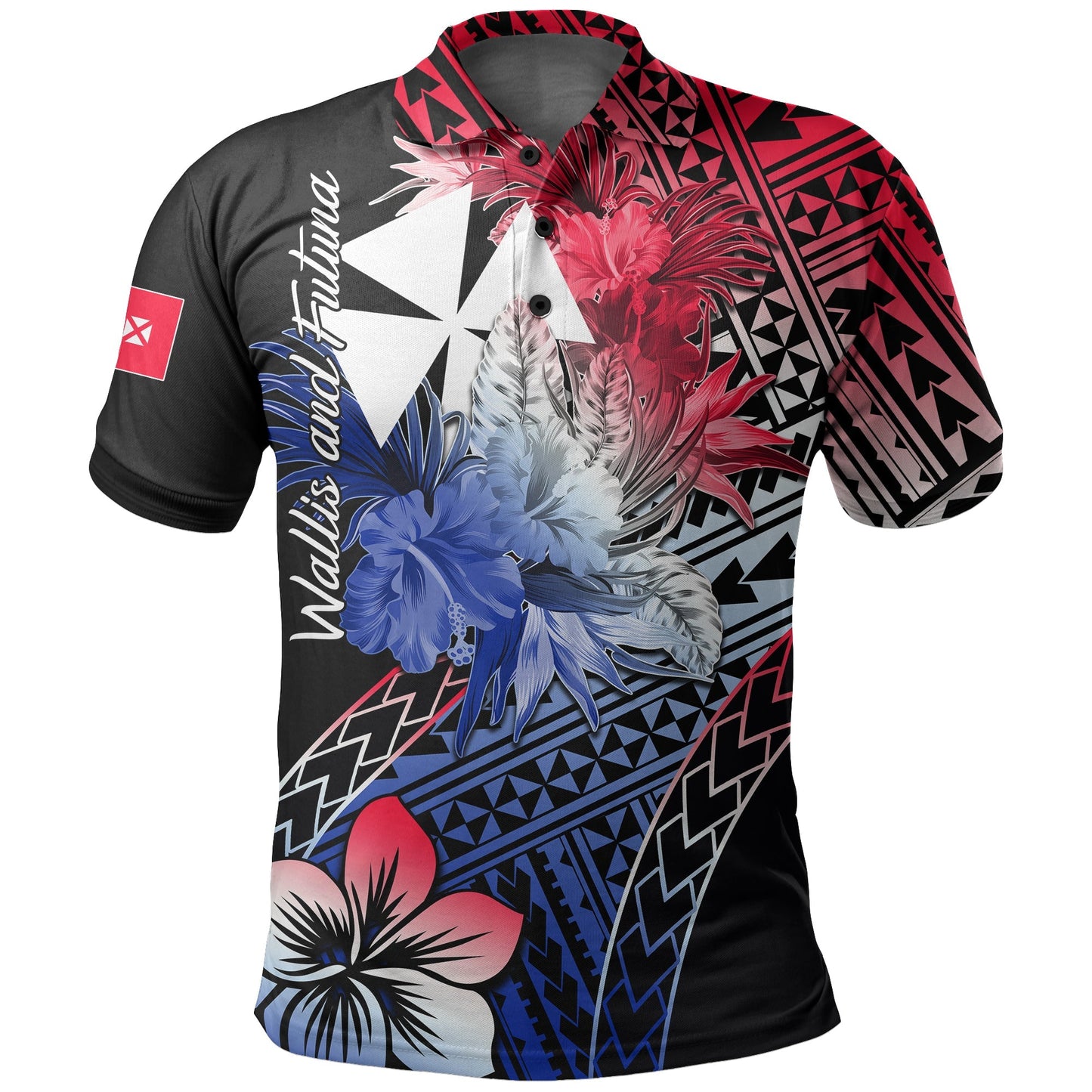 Wallis and Futuna Polo Shirt Hibiscus