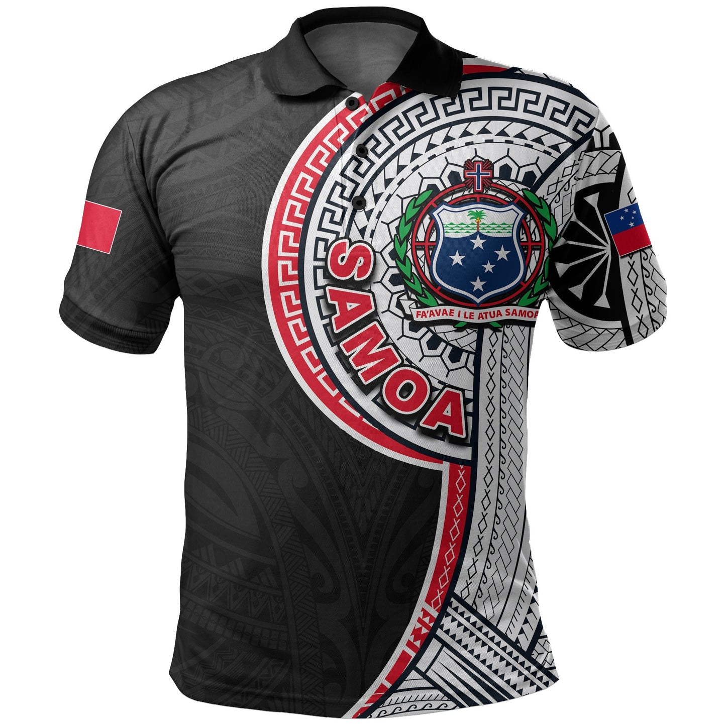 Samoa Independence Day Tribal Tattoo Polo Shirt No.4