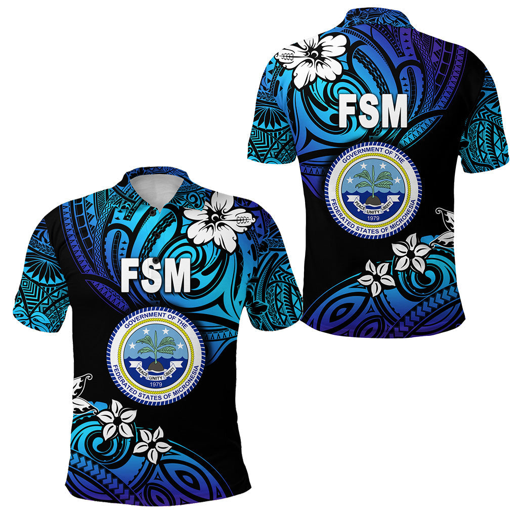 Federated States of Micronesia Polo Shirt Unique Vibes - Blue