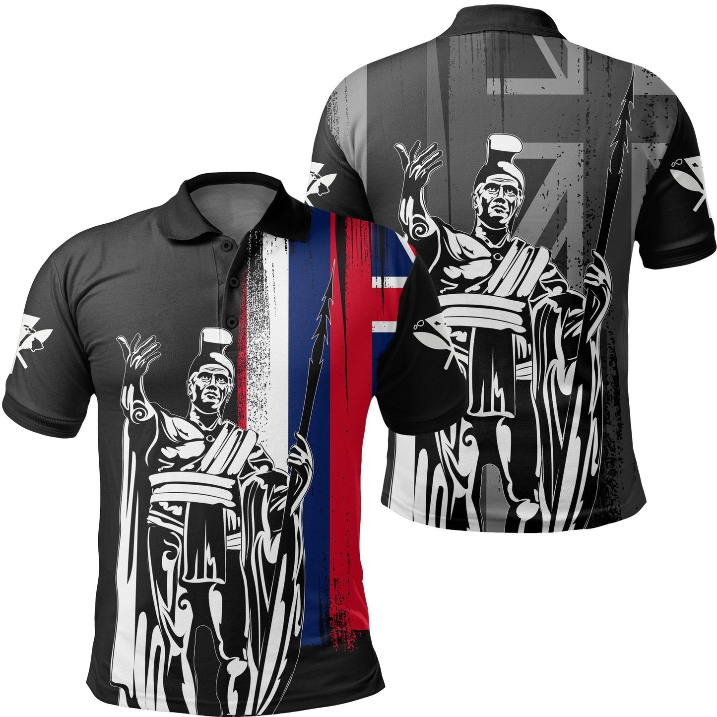 Hawaii King Flag Polo Shirt