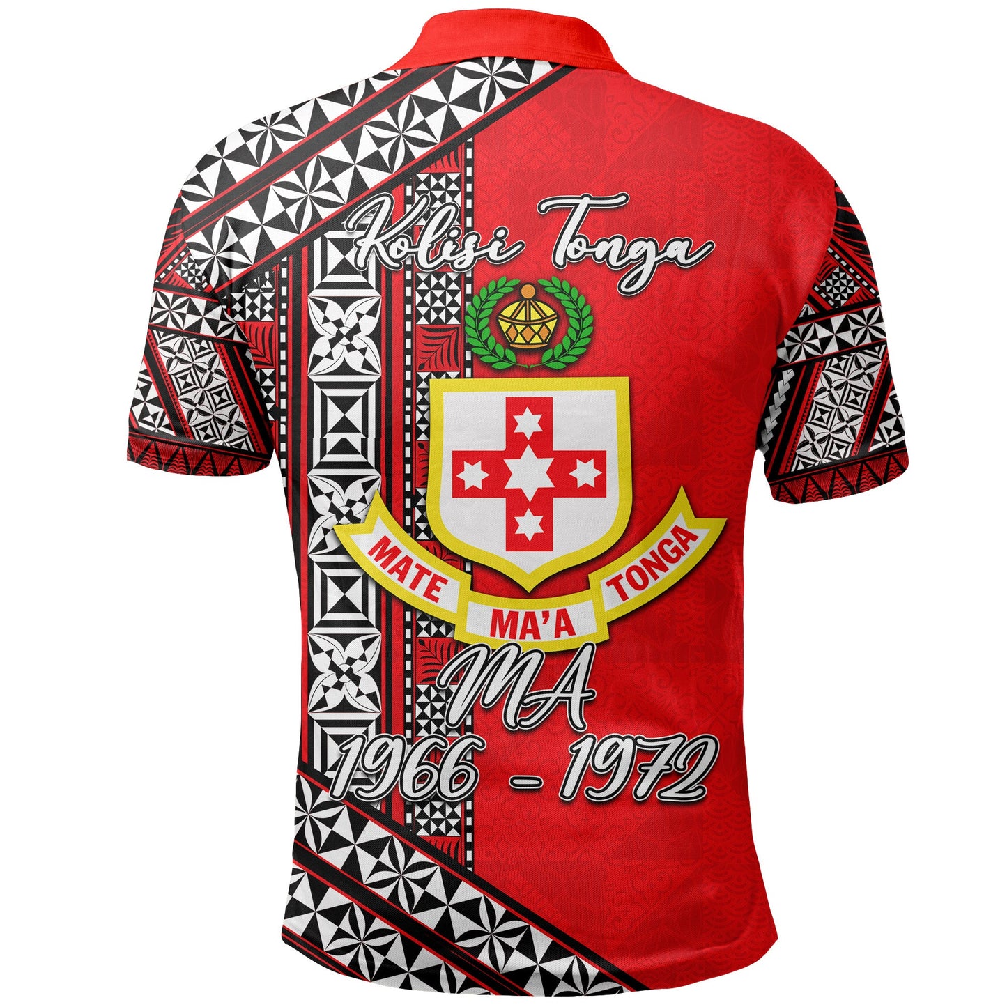 Kolisi Tonga Polo Shirt Tonga Patterns Style 1966 - 1972