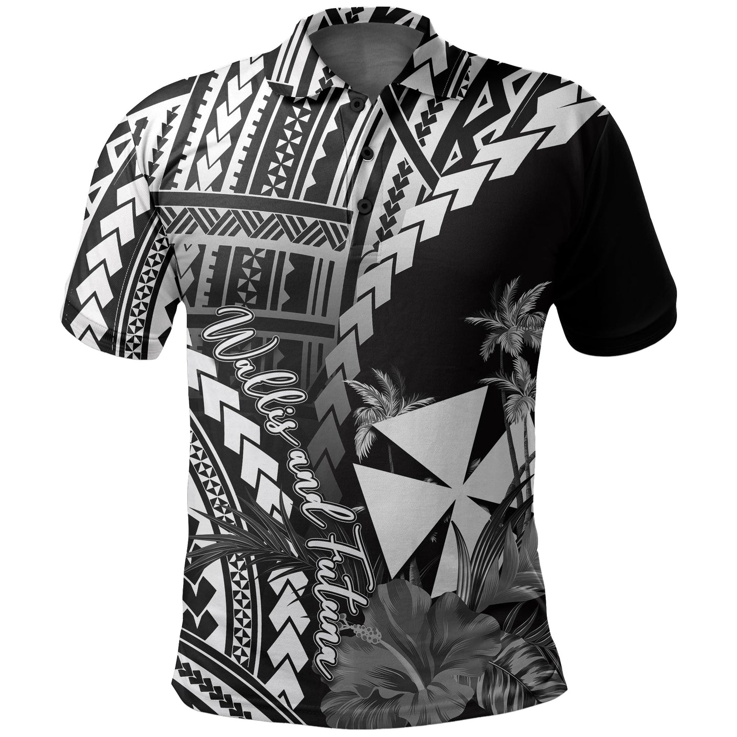Wallis and Futuna Polo Shirt Polynesian Style White Color