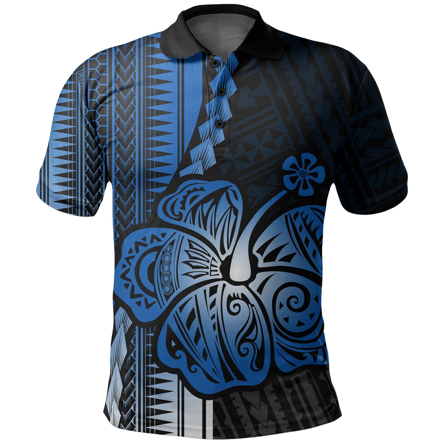 Polynesian Hibiscus Polo Shirt Hawaiian Style No.5