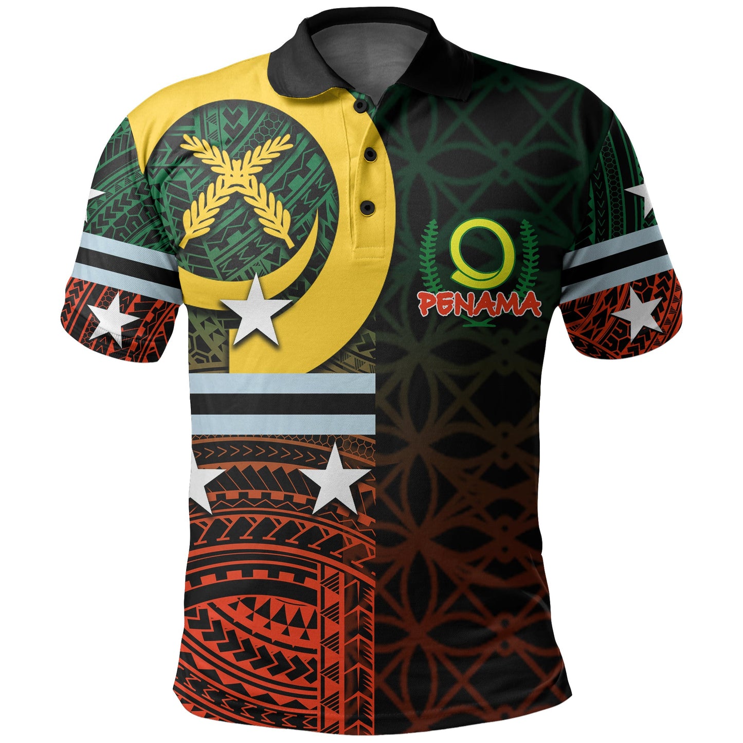 Penama Province Polo Shirt Of Vanuatu Polynesian Patterns Mix Sand Drawing