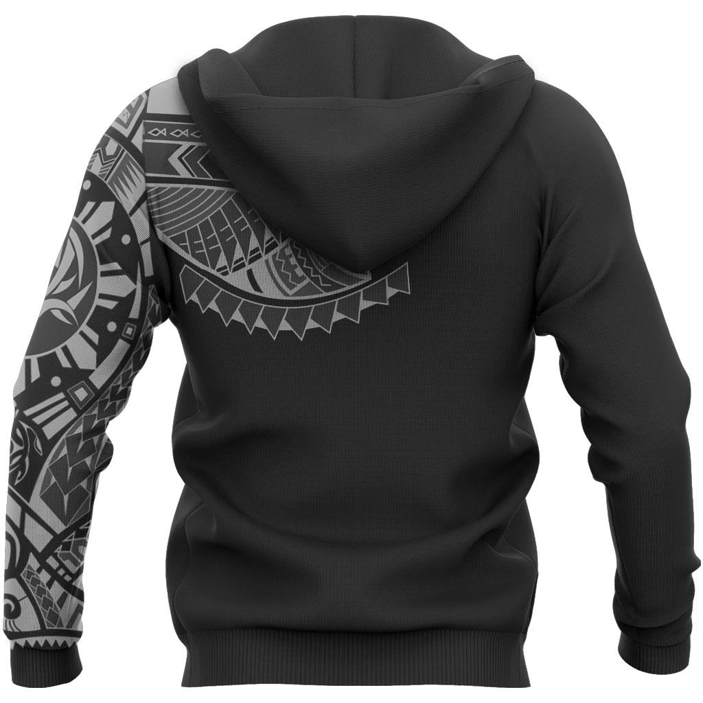Polynesian Hoodie Polynesian Gray Chest Tattoo Style Special