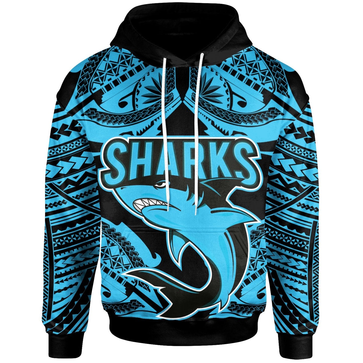 Polynesian Special Hoodie Angry Shark