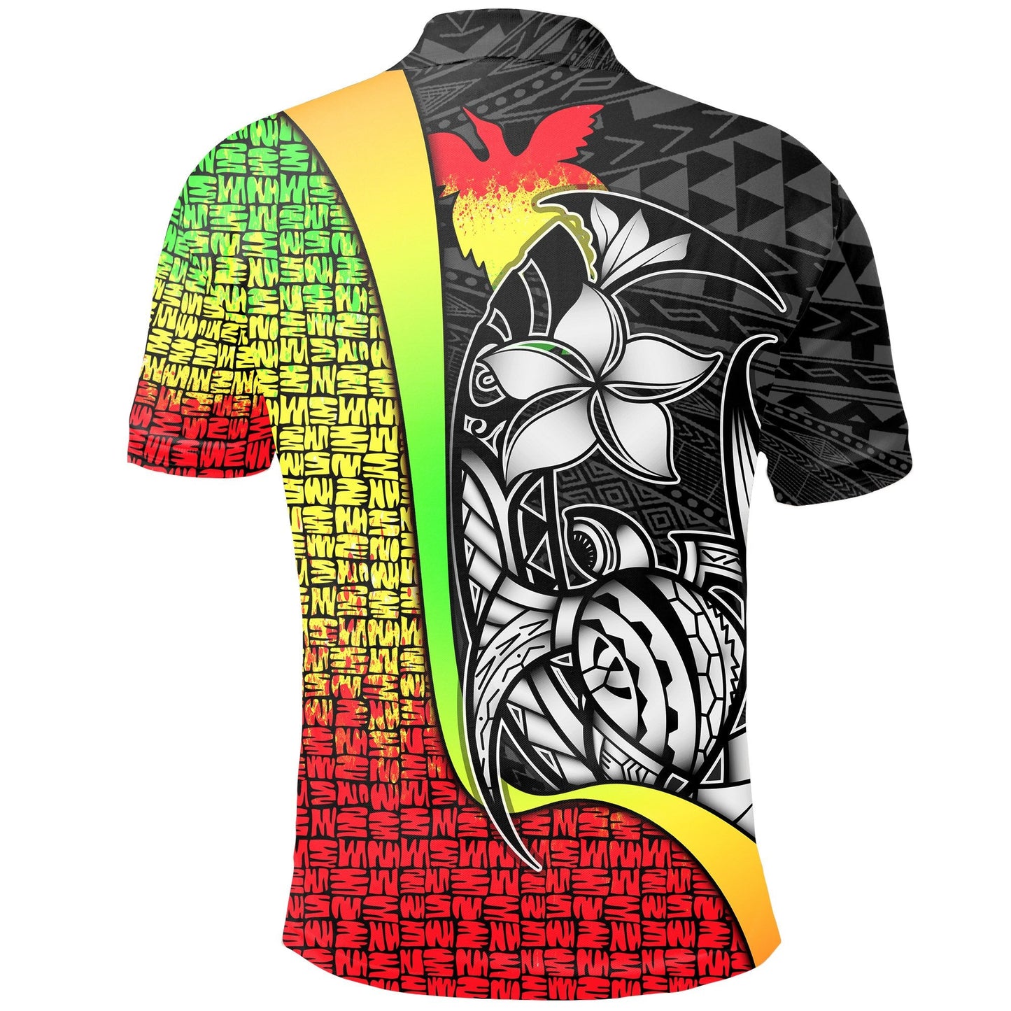 Papua New Guinea Polo Shirt Reggae - Turtle with Hook