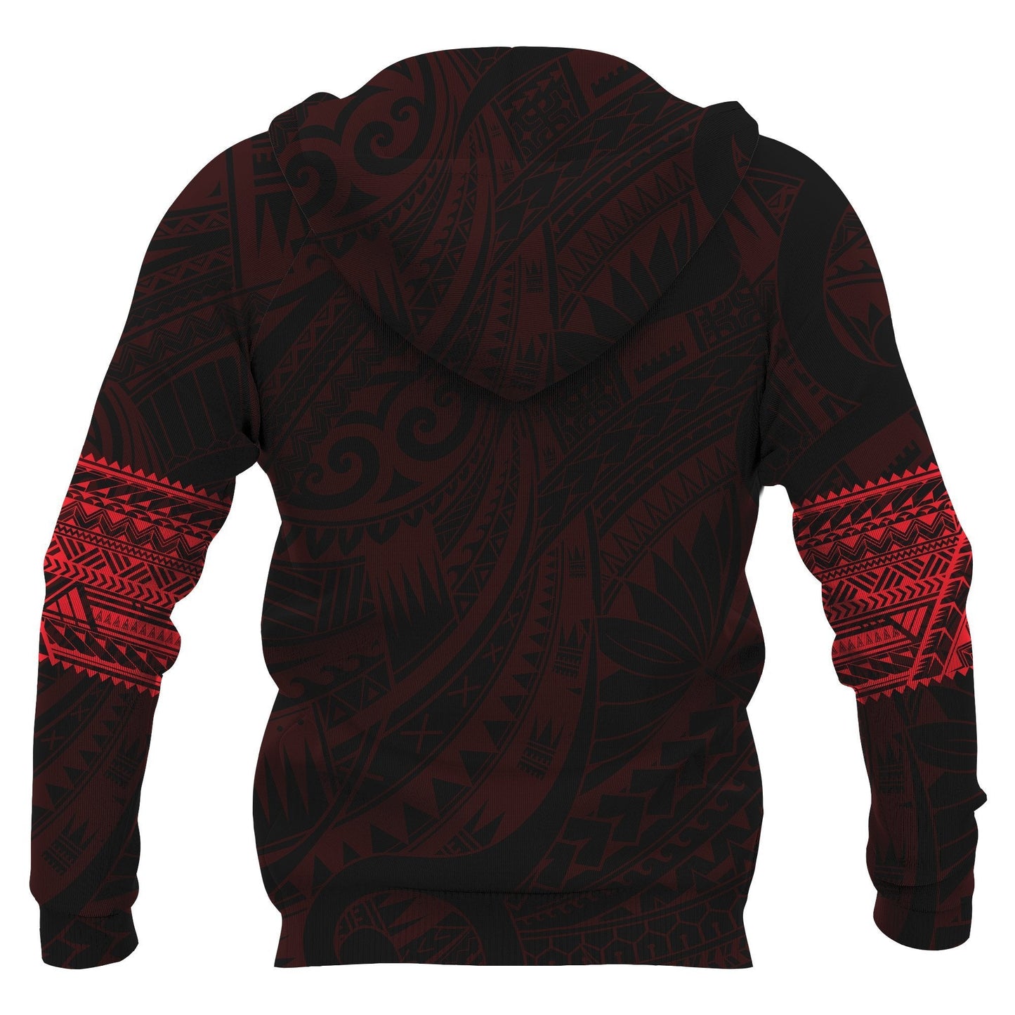Aotearoa Maori Tattoo All Over Hoodie Red Version