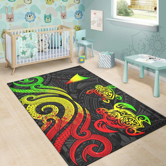 Tokelau Area Rug Regaae Tentacle Turtle