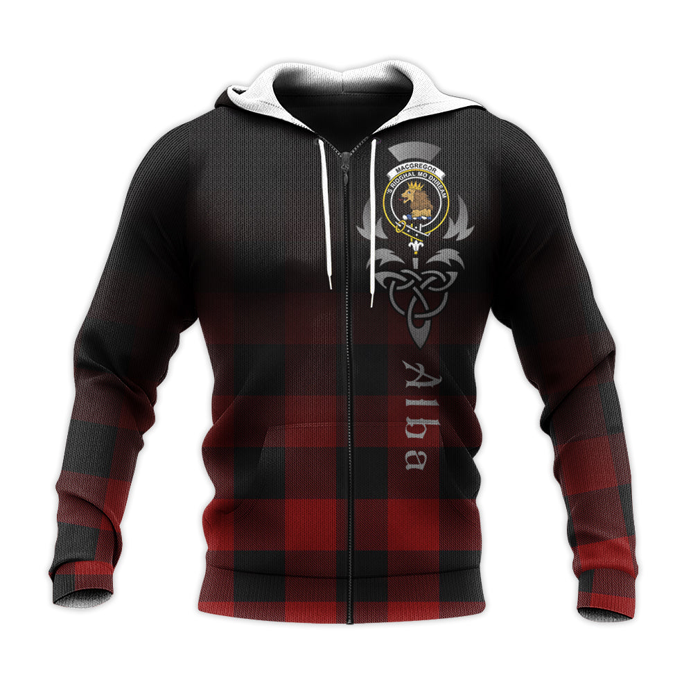 Printivon Rob Roy Macgregor Tartan Crest Alba Celtic Hoodie