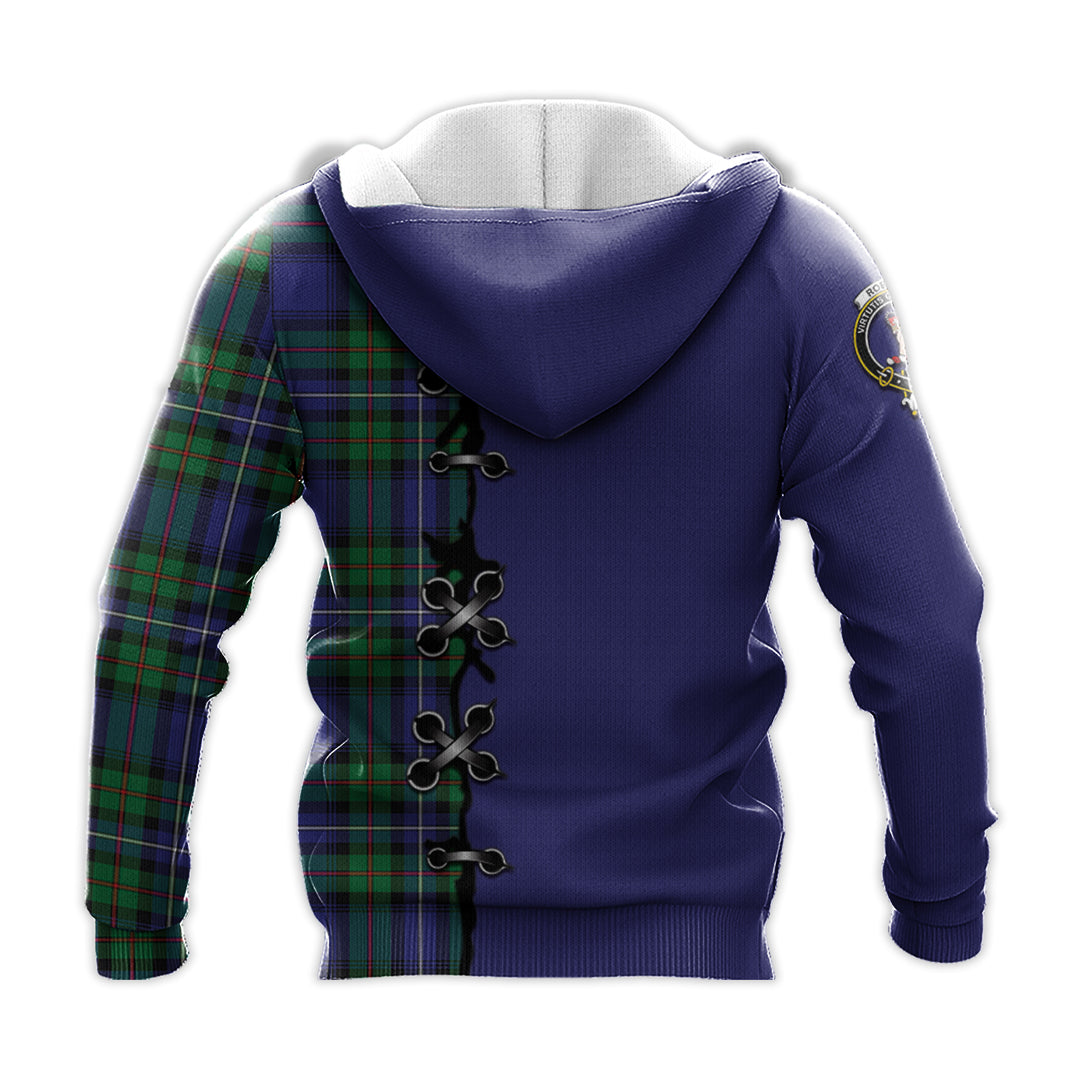 Printivon Robertson Hunting Modern Tartan Hoodie Lion Rampant And Celtic Thistle Style