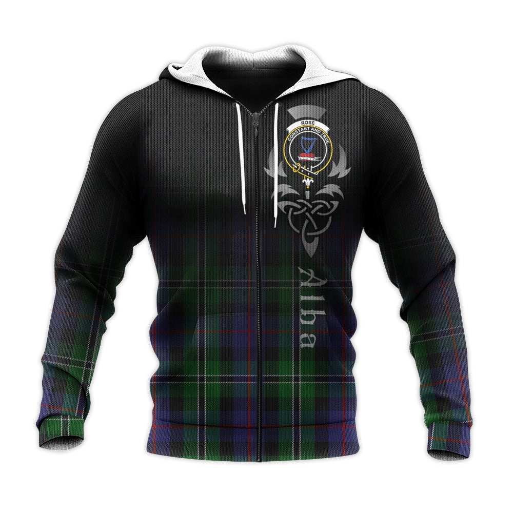 Printivon Rose Hunting Tartan Crest Alba Celtic Hoodie