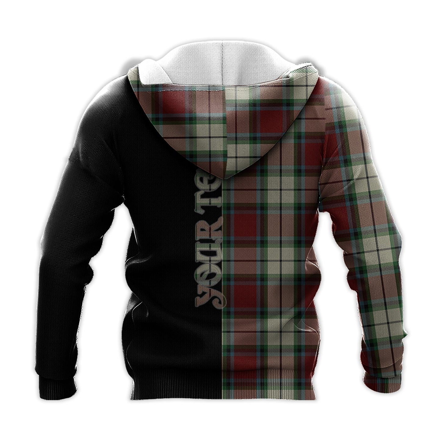 Printivon Rose White Dress Tartan Personalize Half Hoodie