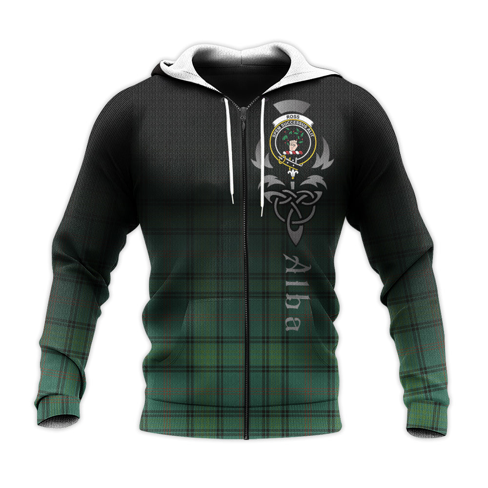 Printivon Ross Hunting Ancient Tartan Crest Alba Celtic Hoodie