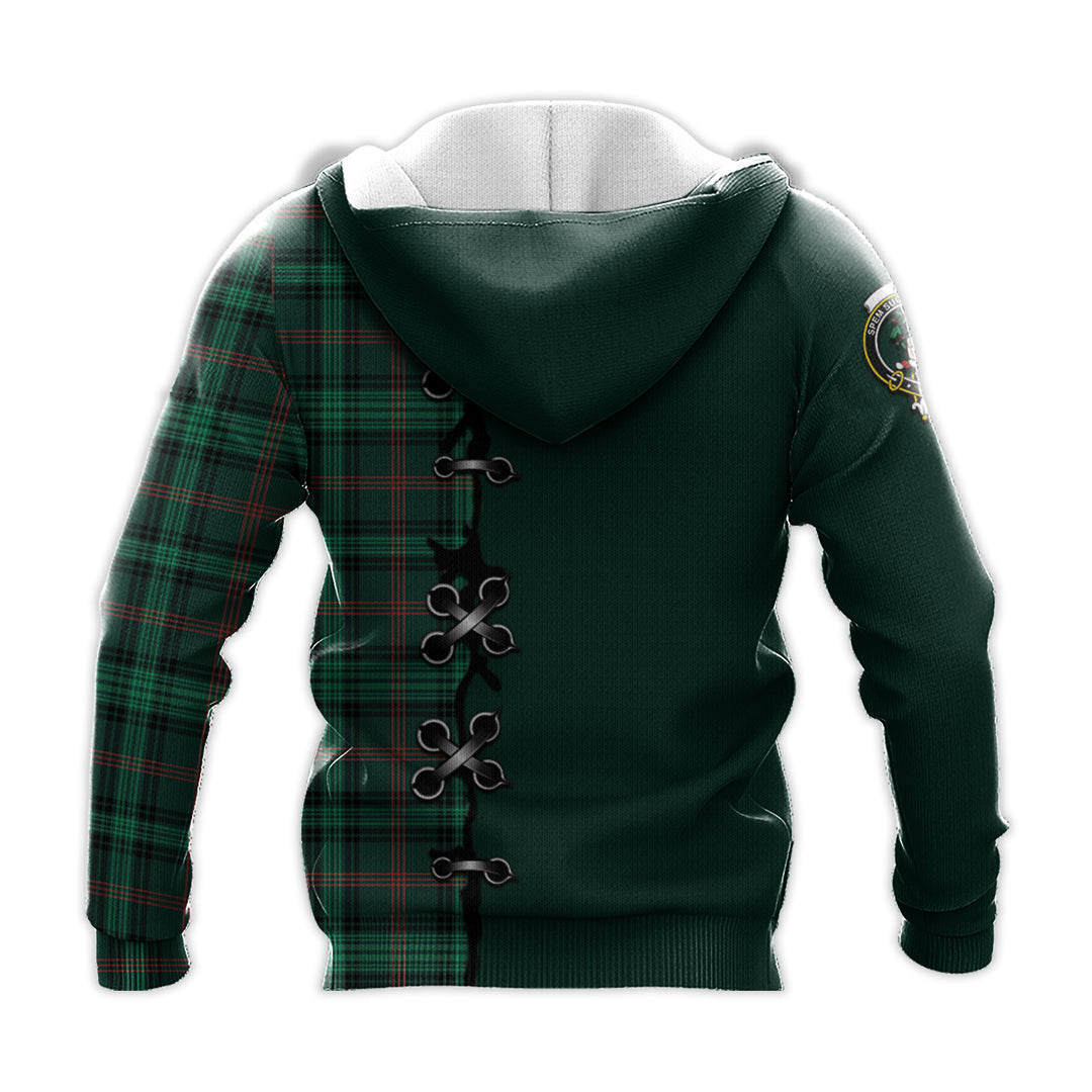 Printivon Ross Hunting Modern Tartan Hoodie Lion Rampant And Celtic Thistle Style