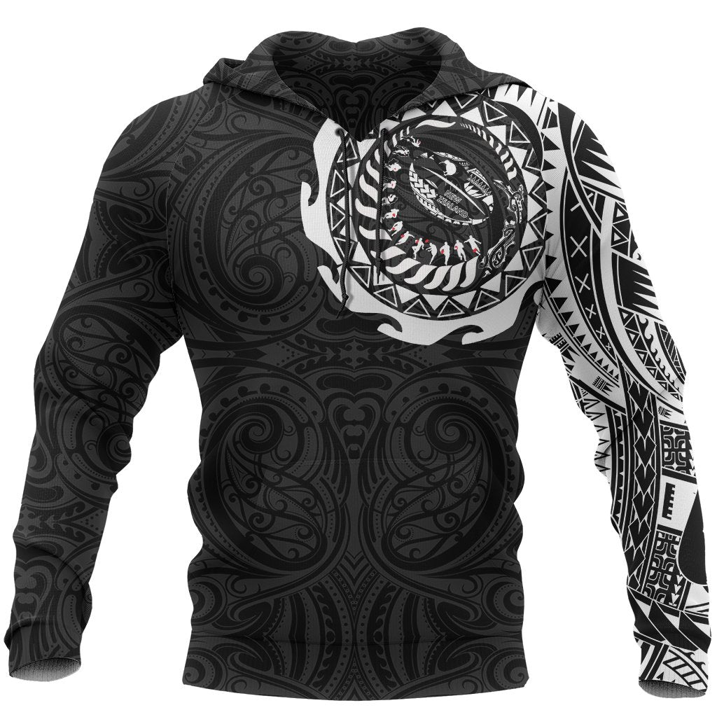 New Zealand Rugby Hoodie, Maori Tattoo Pullover Hoodie