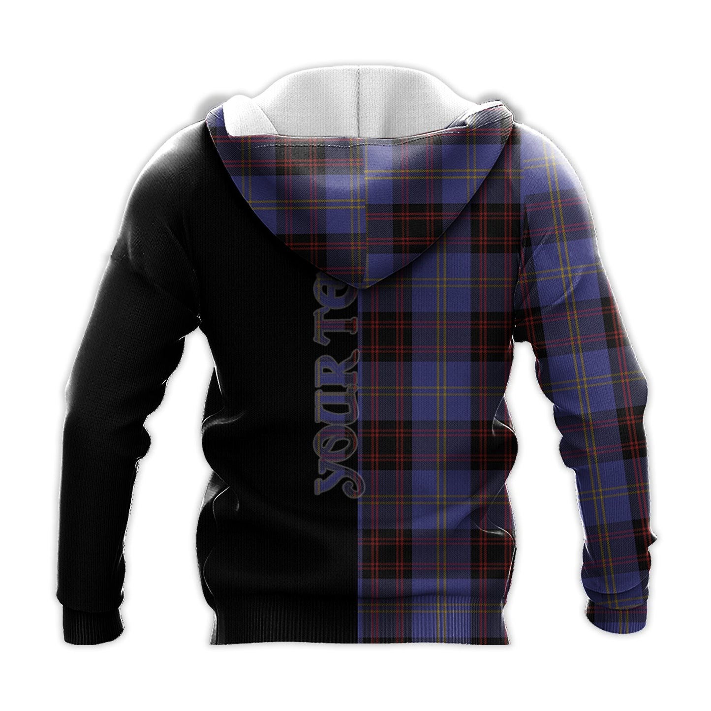 Printivon Rutherford Tartan Personalize Half Hoodie