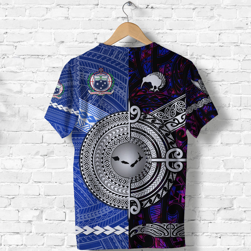 Samoa And New Zealand T Shirt Together - Purple