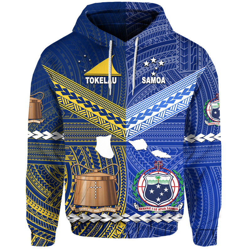 ( Personalised) Samoa And Tokelau Zip Up And Pullover Hoodie Together