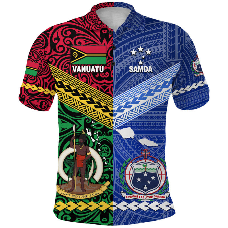 Samoa And Vanuatu Polo Shirt Together