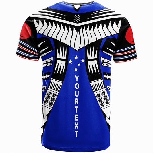 Samoa Custom Personalised T - Shirt - Samoa Rugby Sport Style Blue Color
