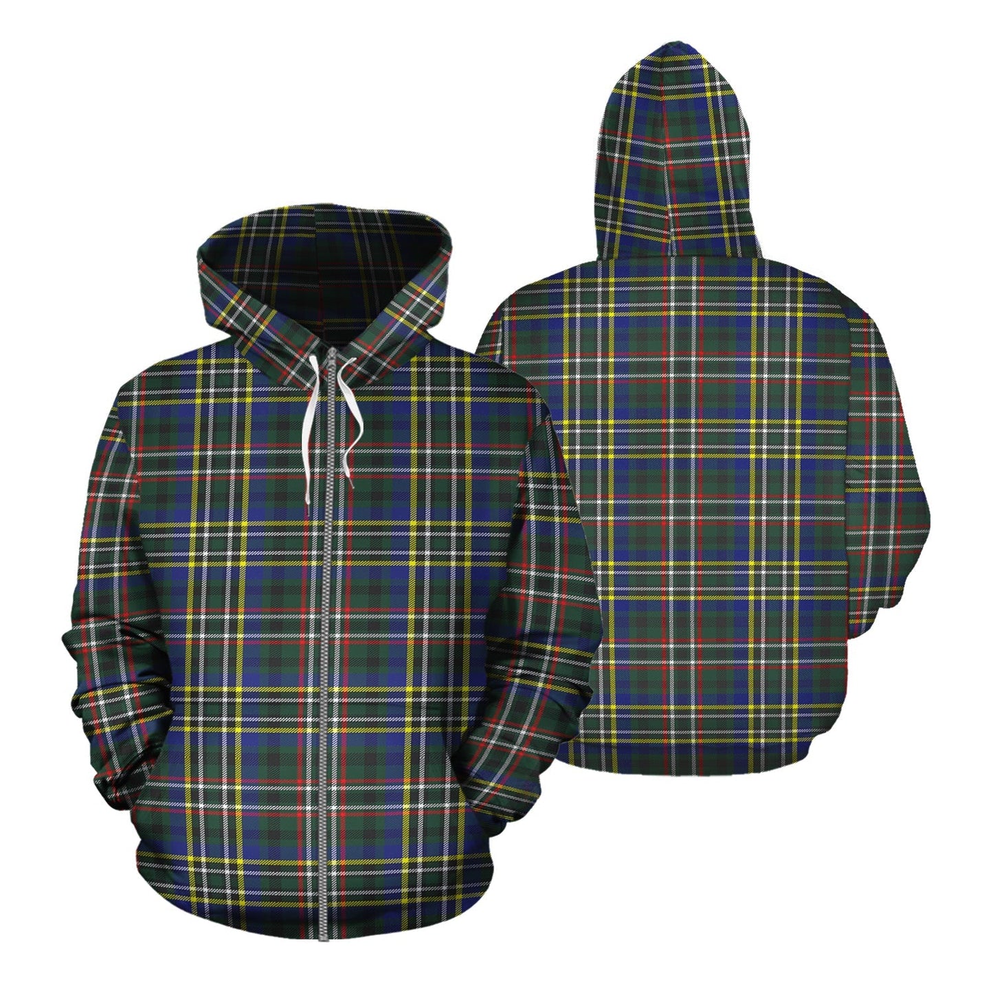 Printivon Scott Green Modern Tartan Hoodie