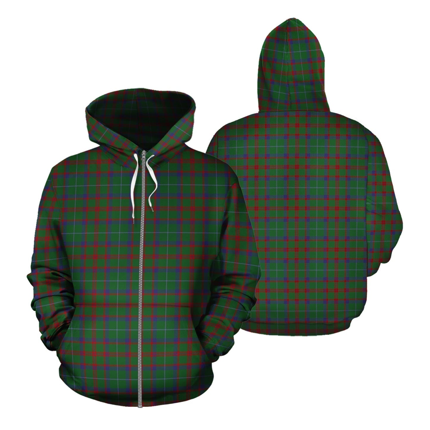 Printivon Shaw Of Tordarroch Green Hunting Tartan Hoodie
