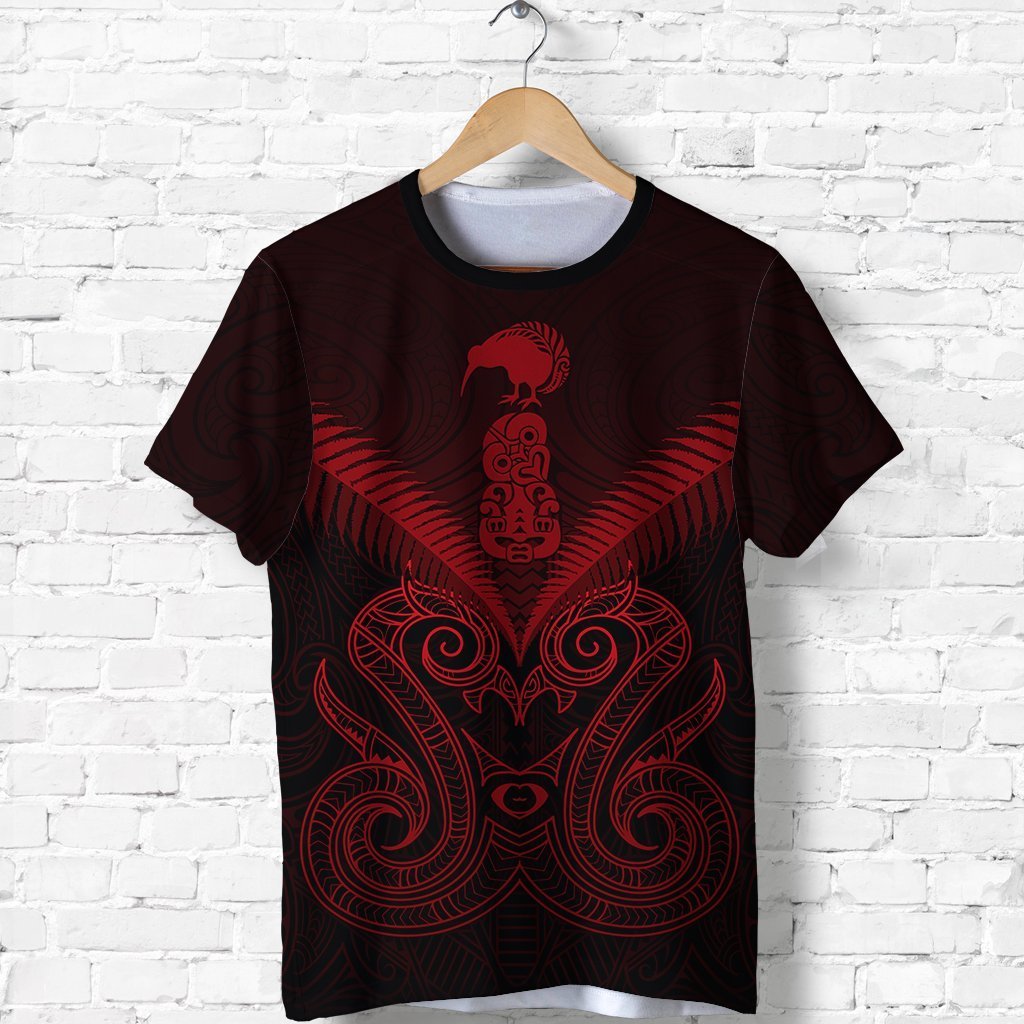 Maori Manaia New Zealand T Shirt Red