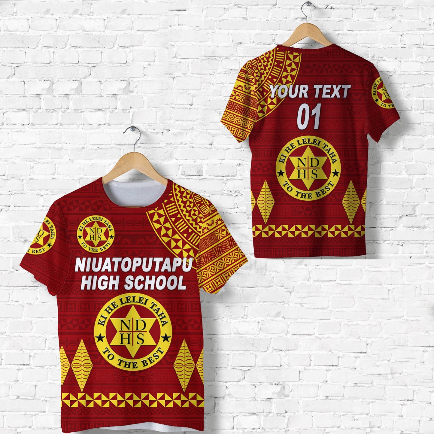 Custom Personalised Tonga Niuatoputapu High School T Shirt Simple Style, Custom Text And Number