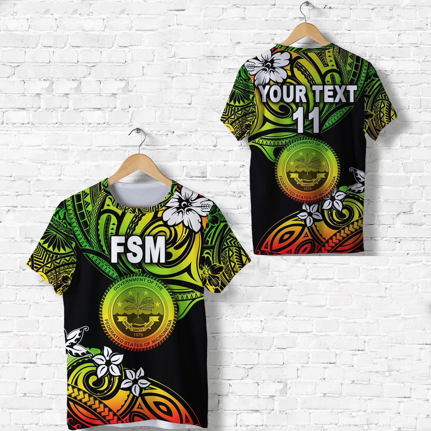 (Custom Personalised) Federated States of Micronesia T Shirt Unique Vibes Reggae