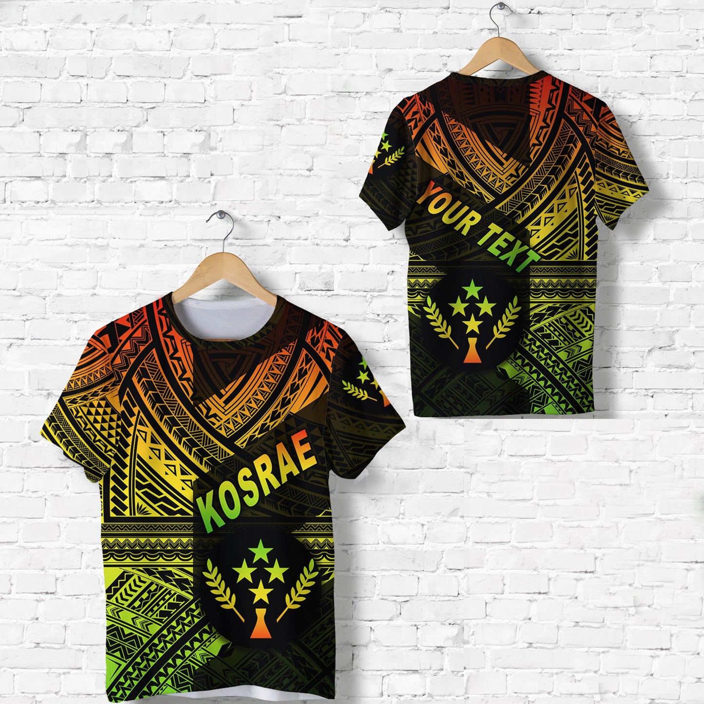 (Custom Personalised) FSM Kosrae T Shirt Original Style Reggae