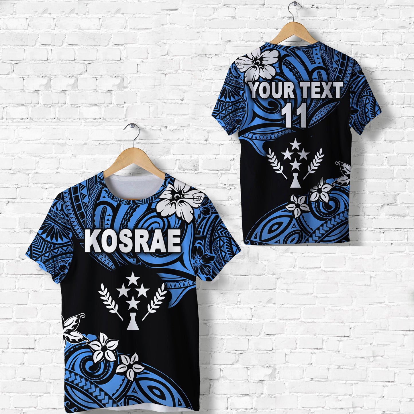 (Custom Personalised) FSM Kosrae T Shirt Unique Vibes Blue