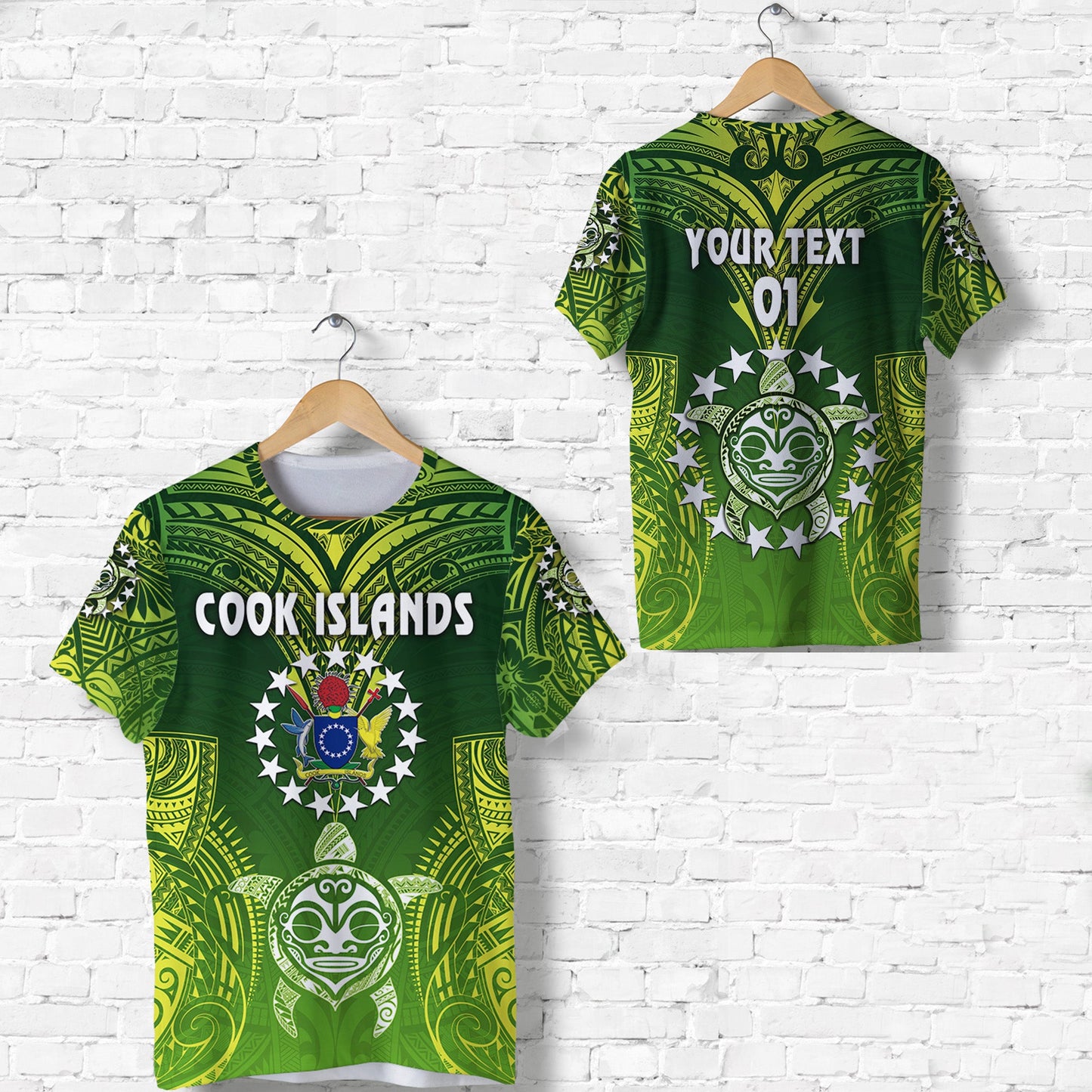 (Custom Personalised) Cook Islands T Shirt Happy Independence Anniversary, Custom Text And Number