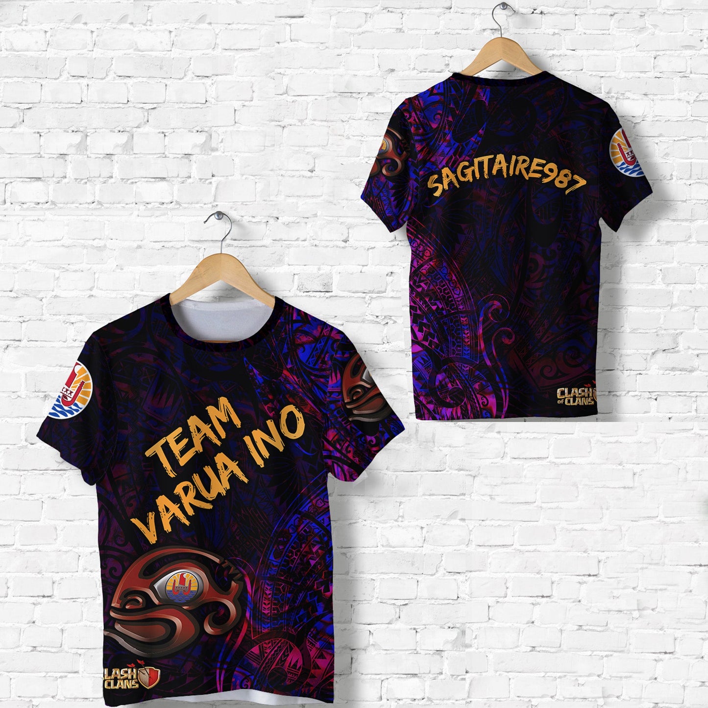 Sagitaire987 - Number 19 - Tahiti Pc T Shirt Team Varua Ino Original - 002