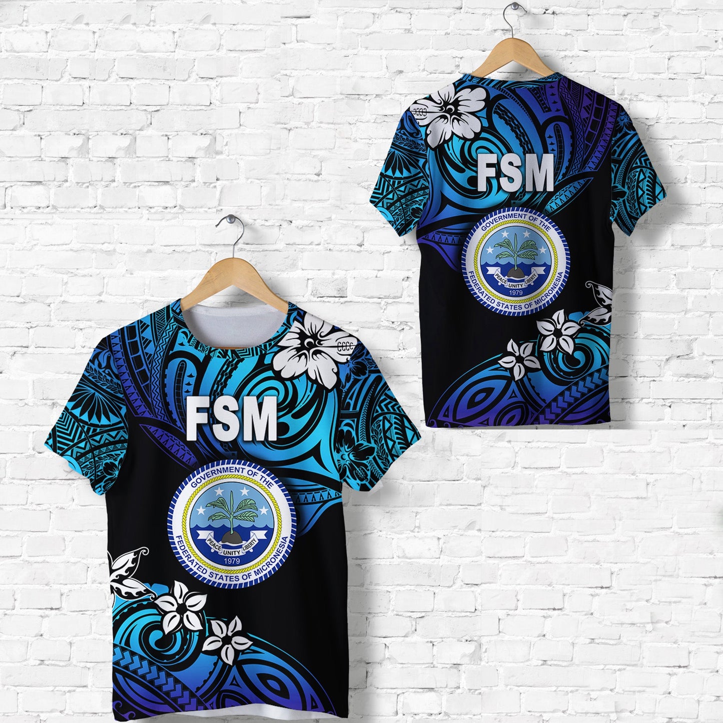 Federated States of Micronesia T Shirt Unique Vibes Blue